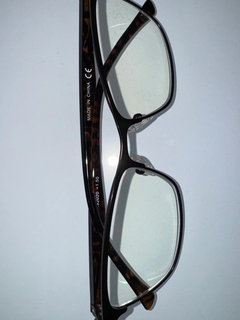 Rectangular Metal Frame Glasses in Tortoise/Brown
